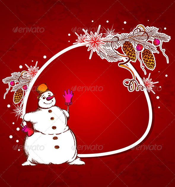 Red Christmas Vector Background - Christmas Seasons/Holidays