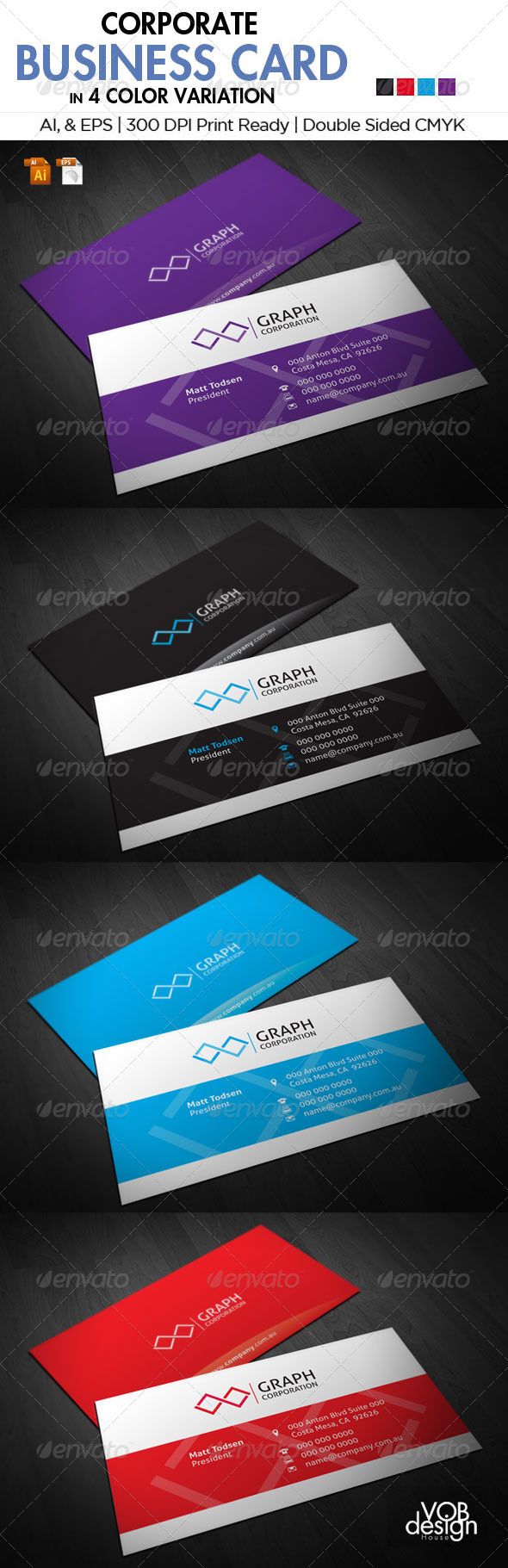 Corporate Business Card - Business Cards Print Templates