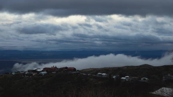 Clouds Below Jerome Arizona Timelapse