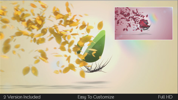 Flying Leaves Logo - VideoHive 5600095