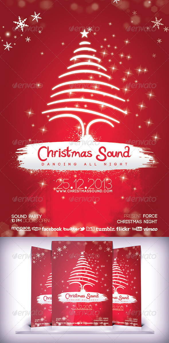 Christmas Sound Flyer - Flyers Print Templates