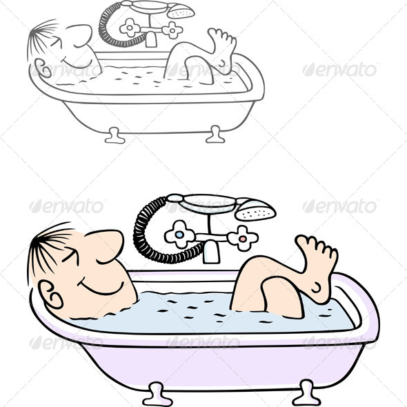 Bathing - People Characters