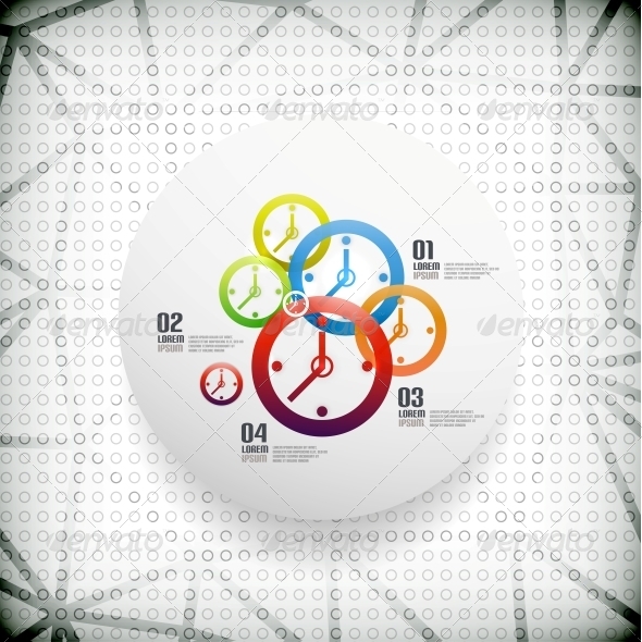 Vector Time Infographic Business Template - Abstract Conceptual