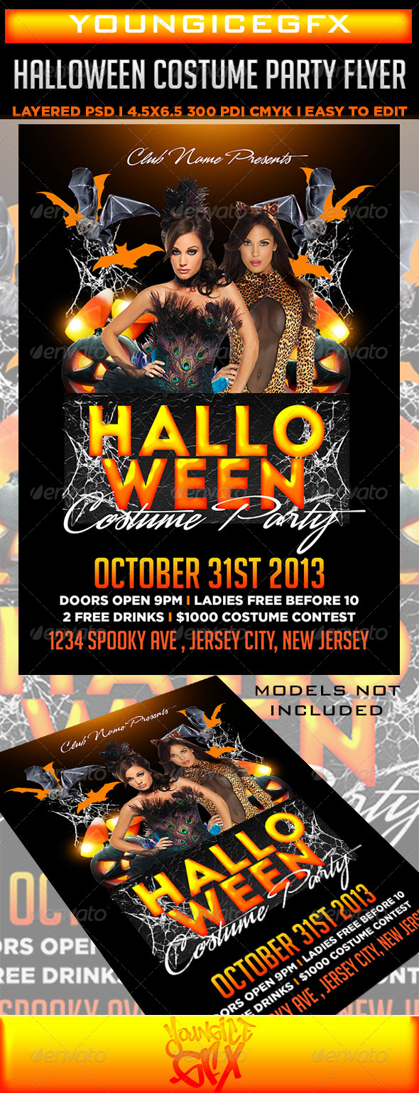 Halloween Costume Party Flyer - Clubs & Parties Events