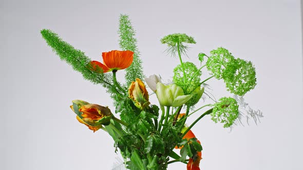 Amazing Bouquet of Wild Flowers Isolated on a White Background alt