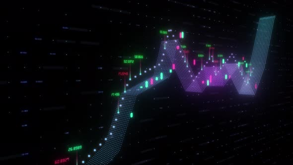 Futuristic Stock Candlestick Chart Rise alt