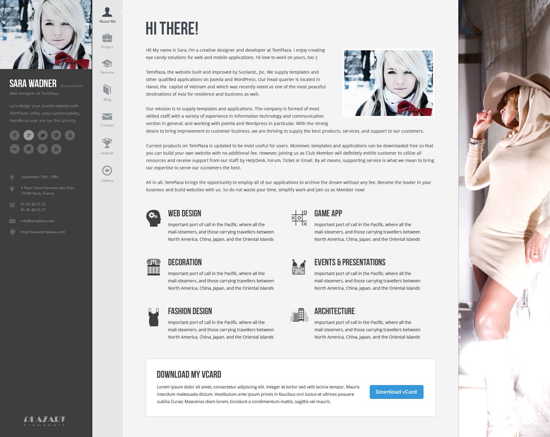 Profiler - Vcard Resume Joomla Template By Templaza | Themeforest