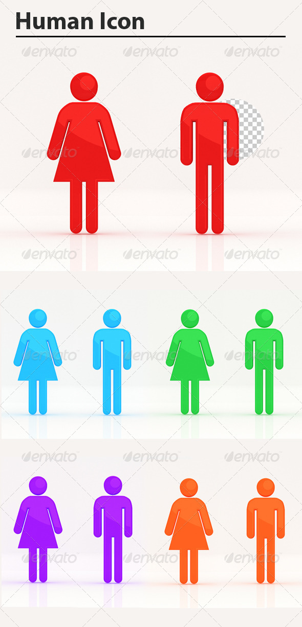 Human Icon - Objects 3D Renders