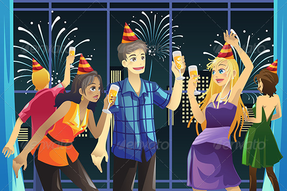 New Year Celebration Party - New Year Seasons/Holidays