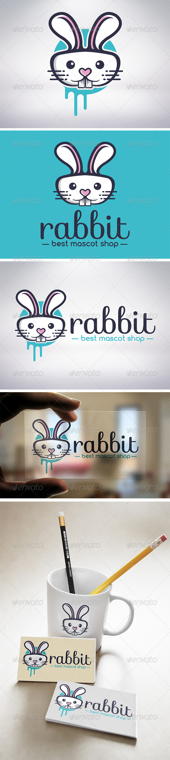 Rabbit Logo - Animals Logo Templates