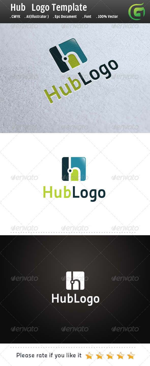 Hub Logo - Letters Logo Templates