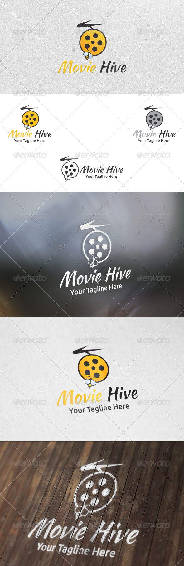 Movie Hive - Logo Template - Nature Logo Templates