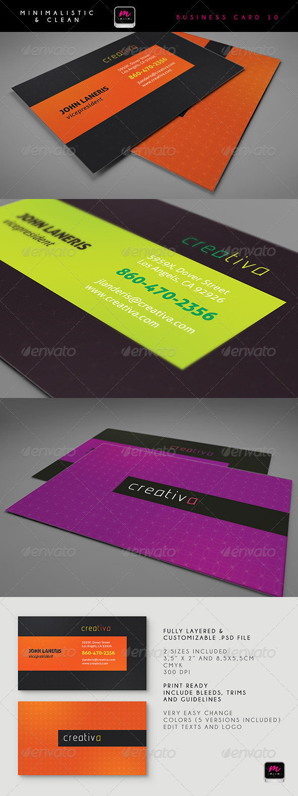 Clean Business Card Template 10 - Corporate Business Cards