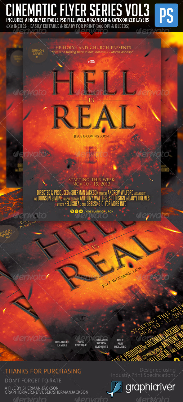 Cinematic Flyer Series - Vol. 3 - Church Flyers