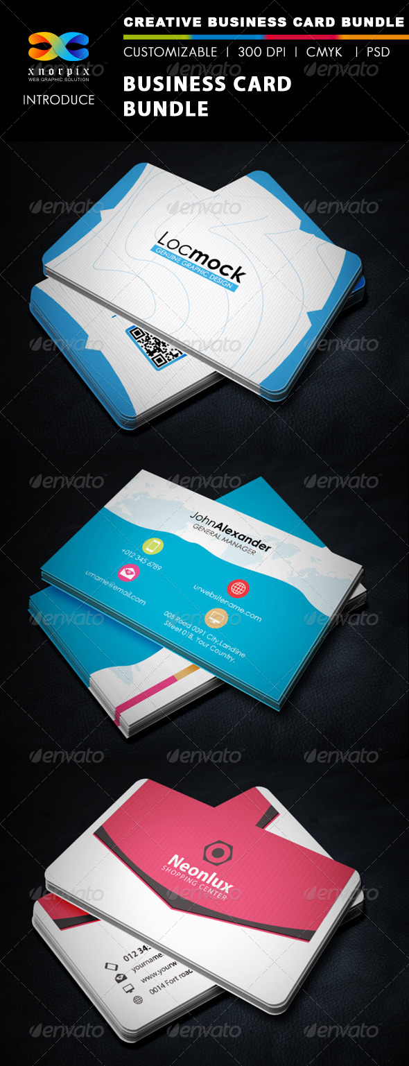 Business Card Bundle 3 in 1-Vol 32 - Corporate Business Cards