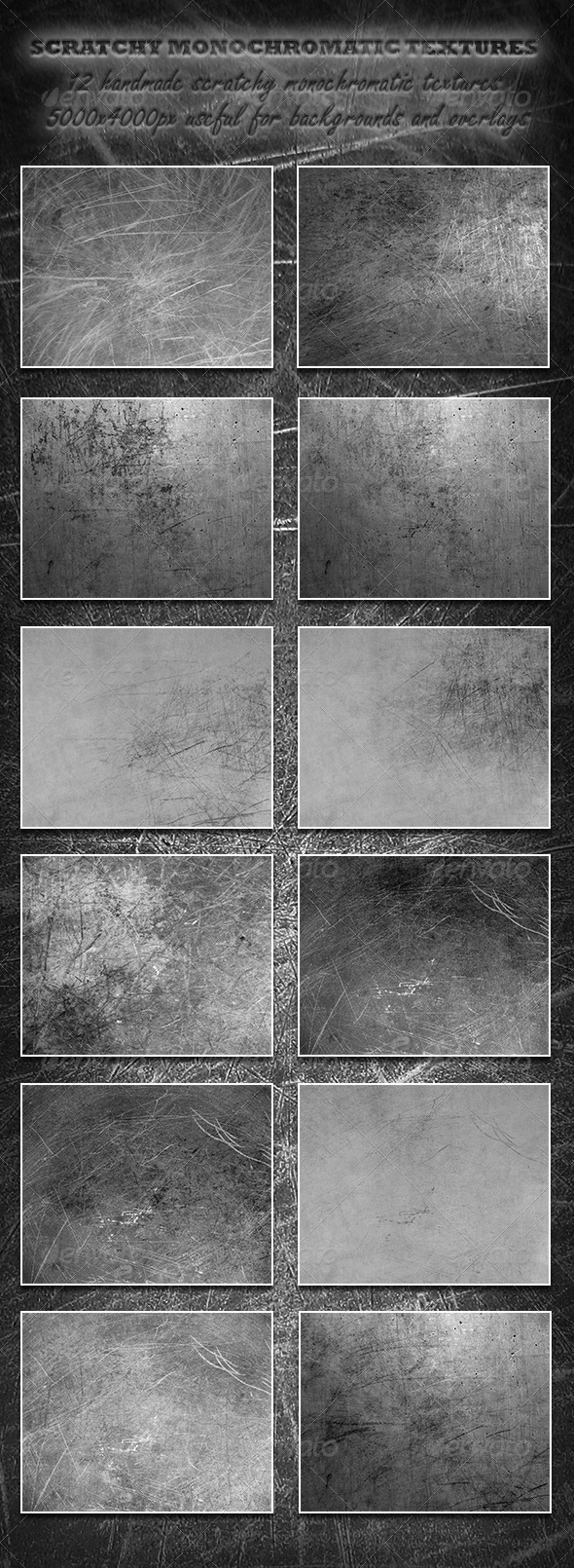 Scratchy Monochromatic Textures - Abstract Textures