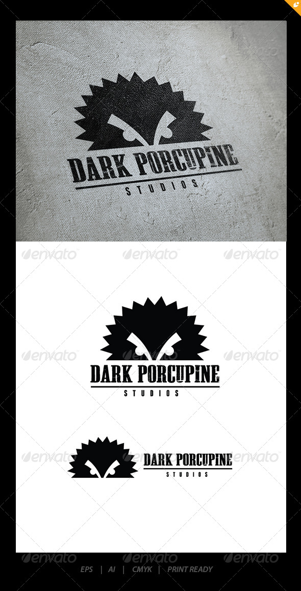 Dark Porcupine - Animals Logo Templates
