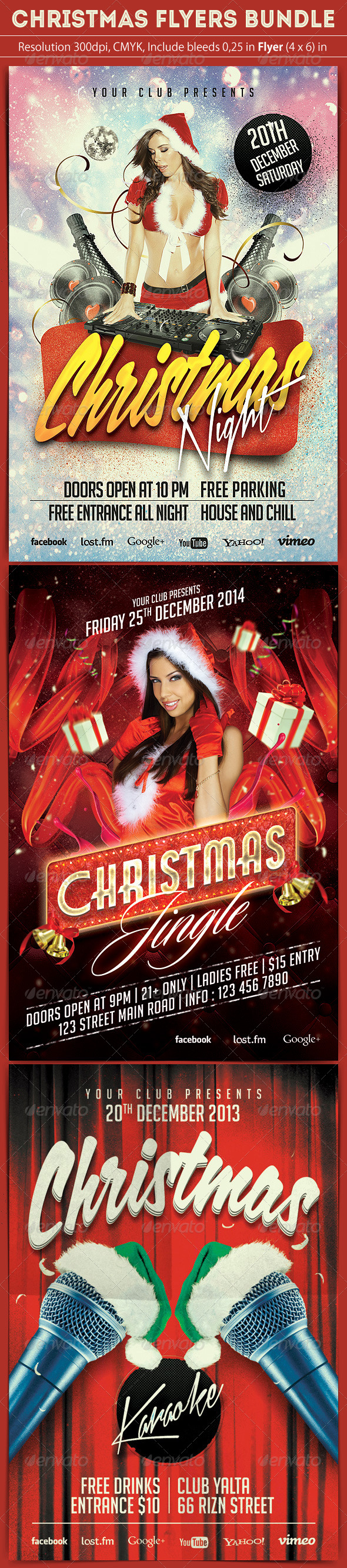 Christmas Flyers Bundle - Clubs & Parties Events