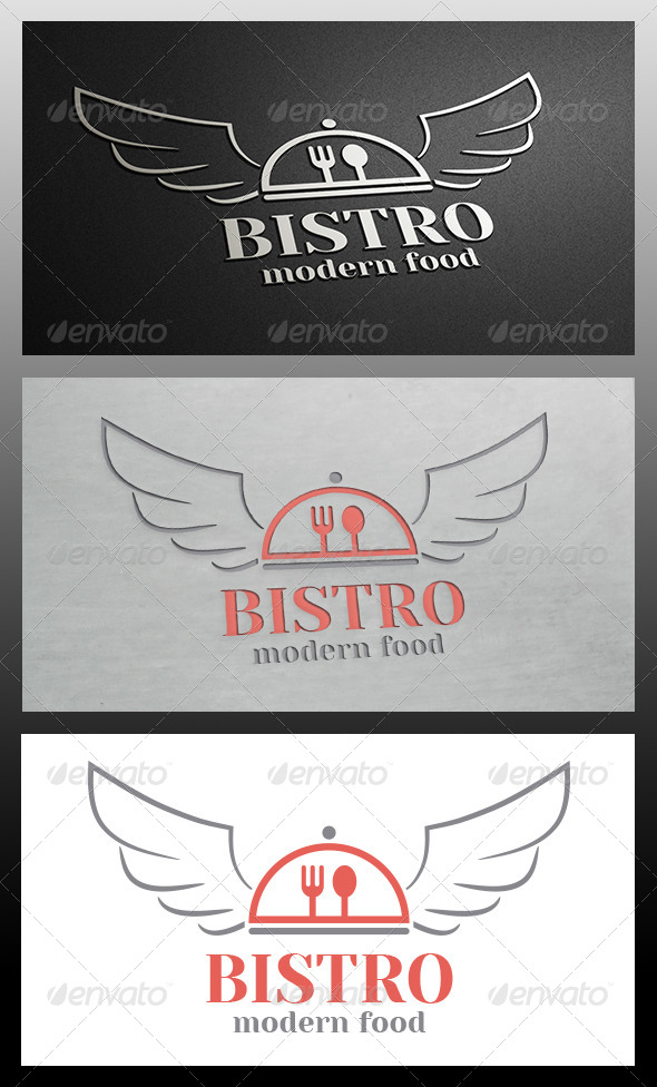 Bistro Wings Logo Template - Food Logo Templates
