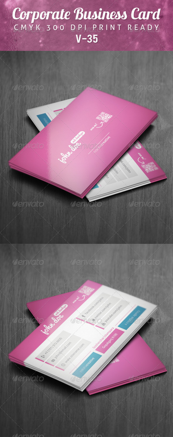 Corporate Business Card V-35 - Corporate Business Cards