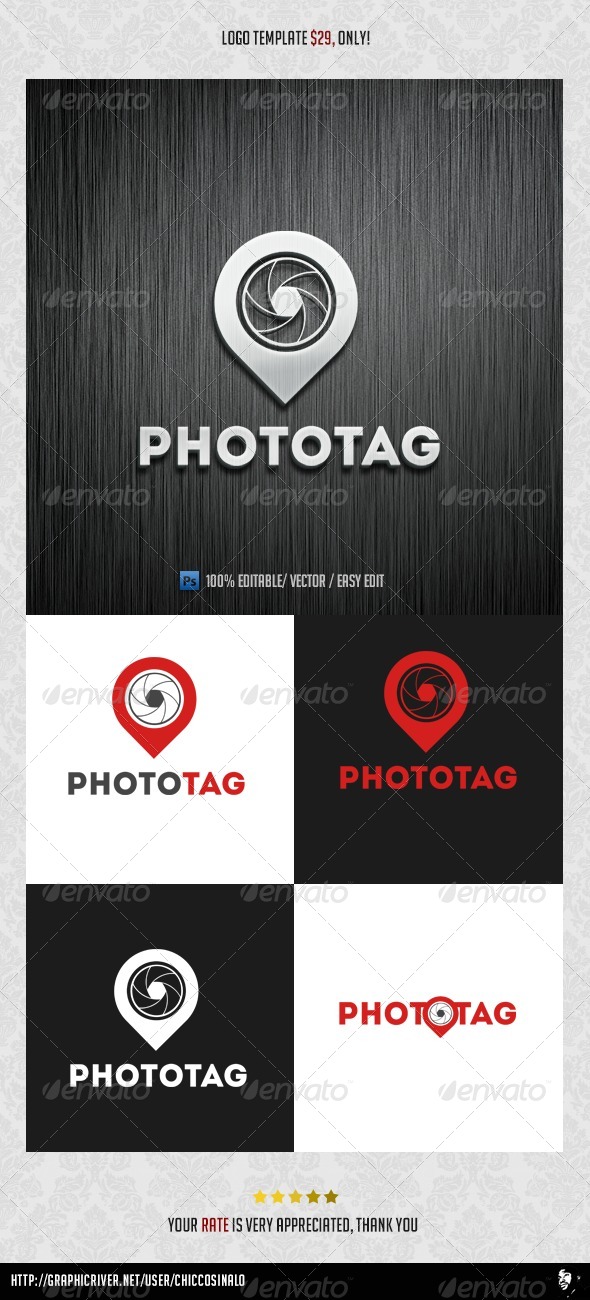 Photo Tag Logo Template - Abstract Logo Templates