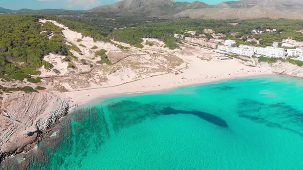 Beautiful sandy beach of Cala Mesquida, Mallorca, Spain