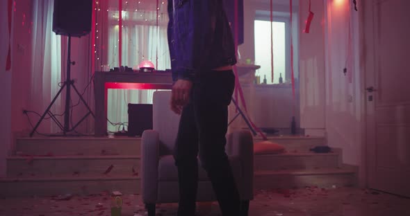 After a Big Home Party Guy Sitting Down on the alt