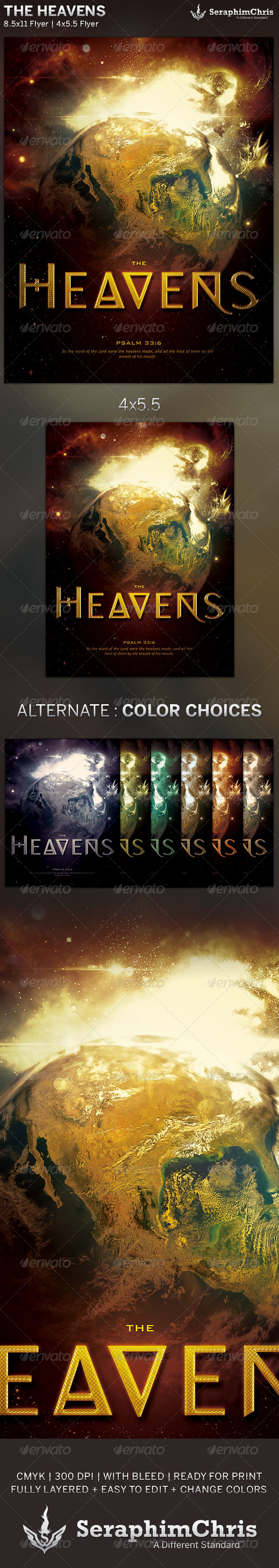 The Heavens: Church Flyer Template - Church Flyers