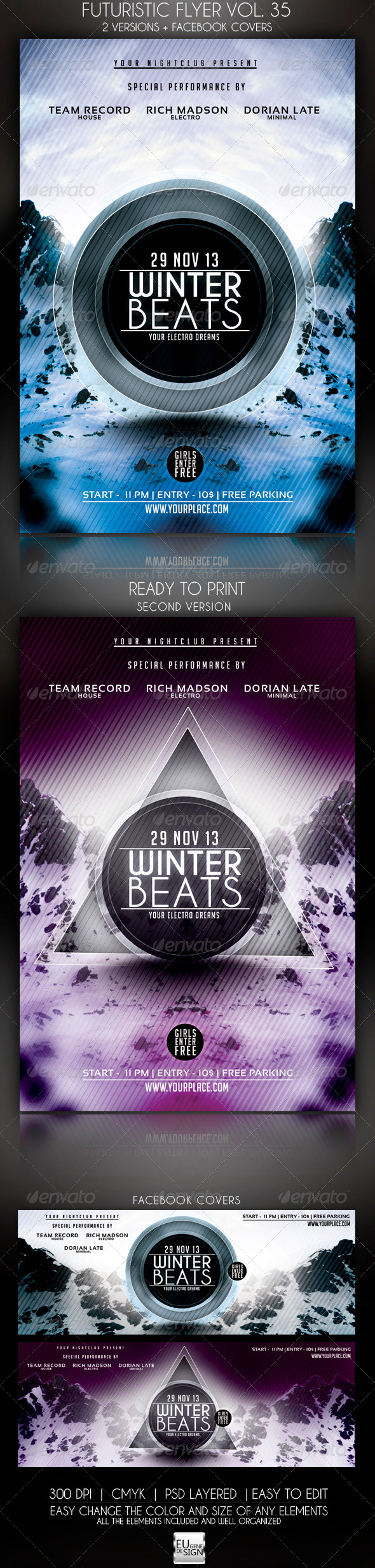 Futuristic Flyer Vol. 35 - Clubs & Parties Events