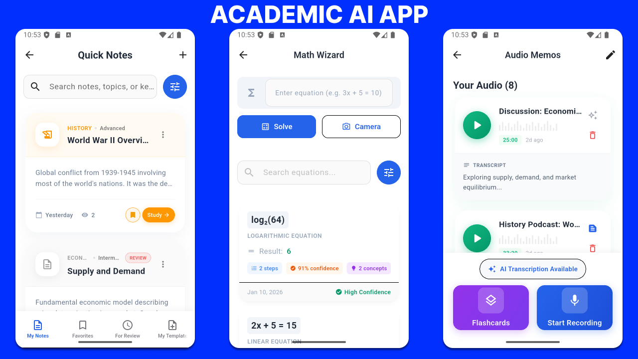 Academic AI | Intelligent Study Assistant Flutter App With AdMob by ...