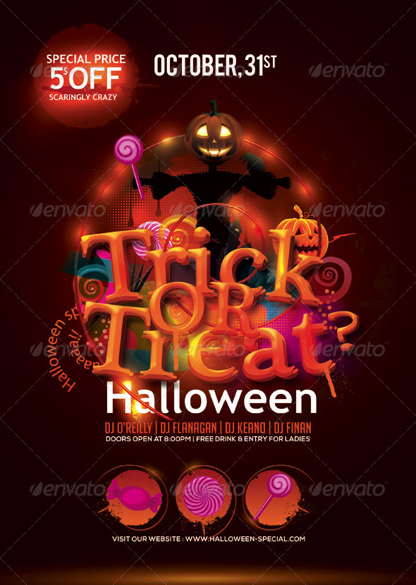 Halloween Trick Or Treat Flyer