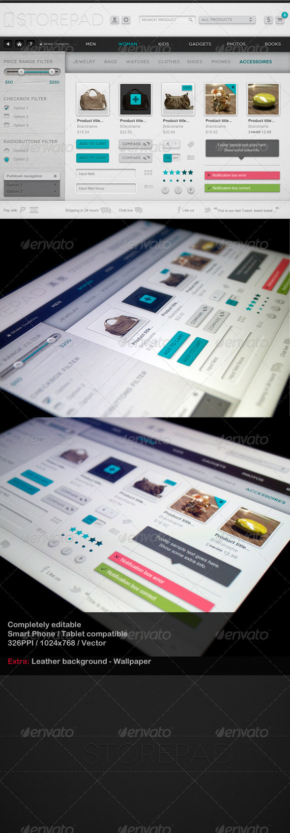 Storepad Touch Elements - User Interface - User Interfaces Web Elements