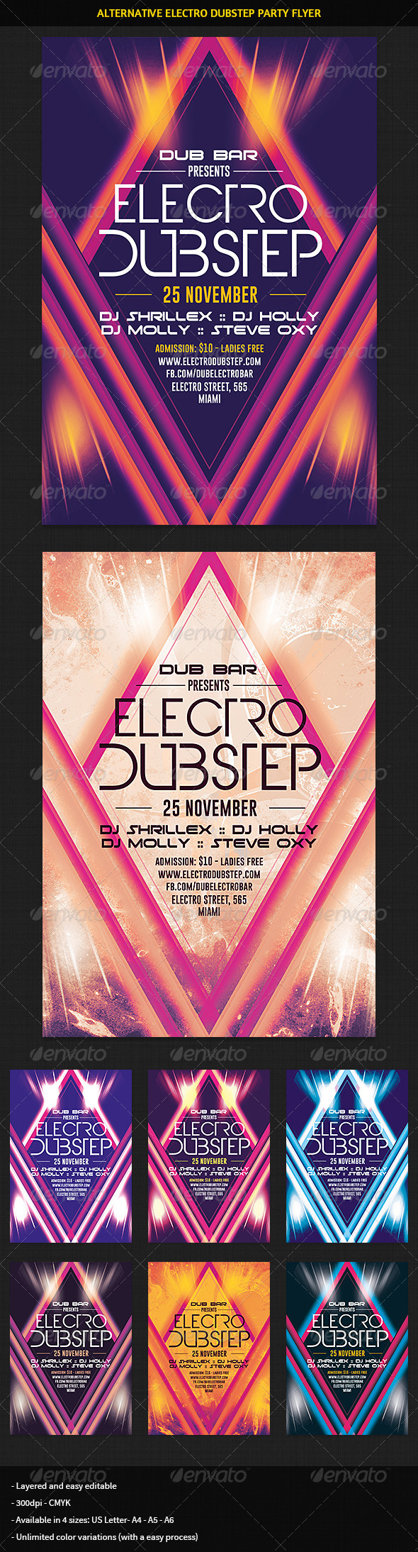 Alternative Electro Minimal Party Flyer - Clubs & Parties Events