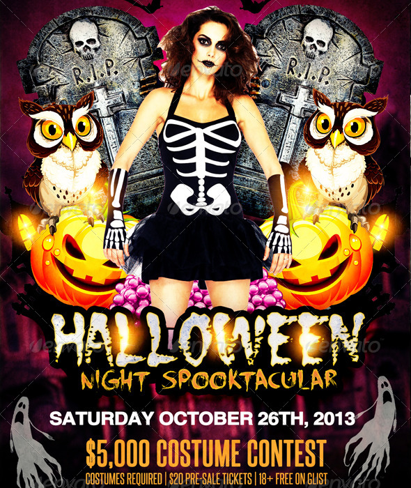 Halloween Night Spooktacular - Events Flyers