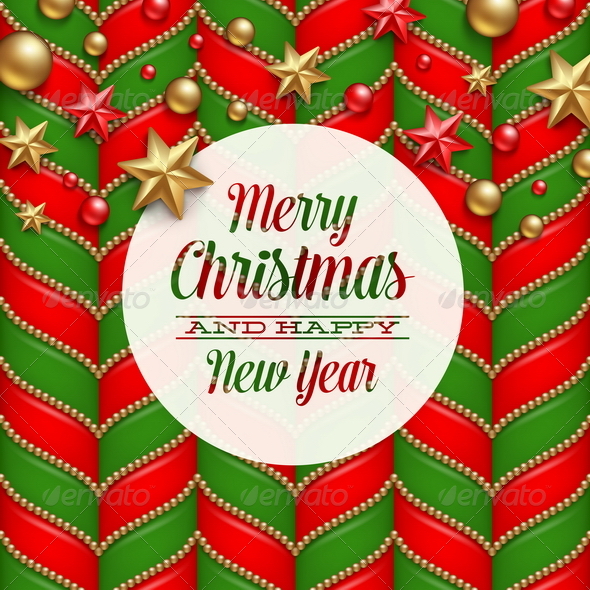 Christmas Vector Background with Greetings - Christmas Seasons/Holidays