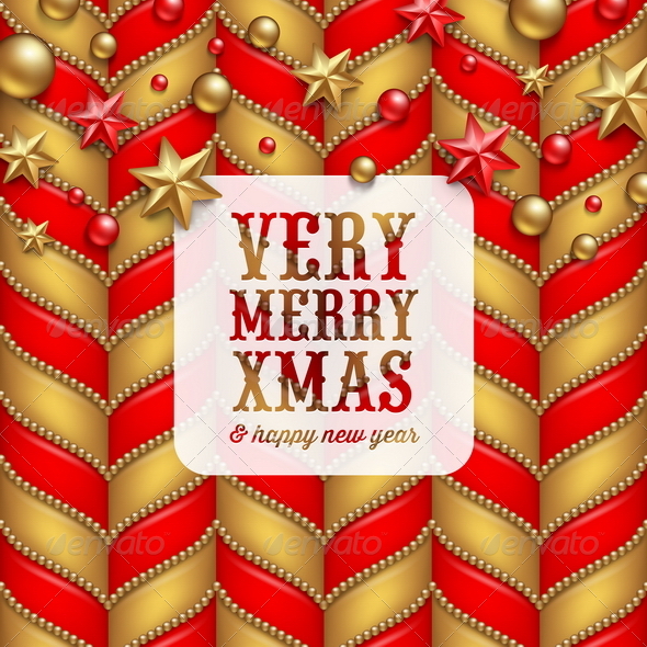 Christmas Vector Background with Greetings - Christmas Seasons/Holidays