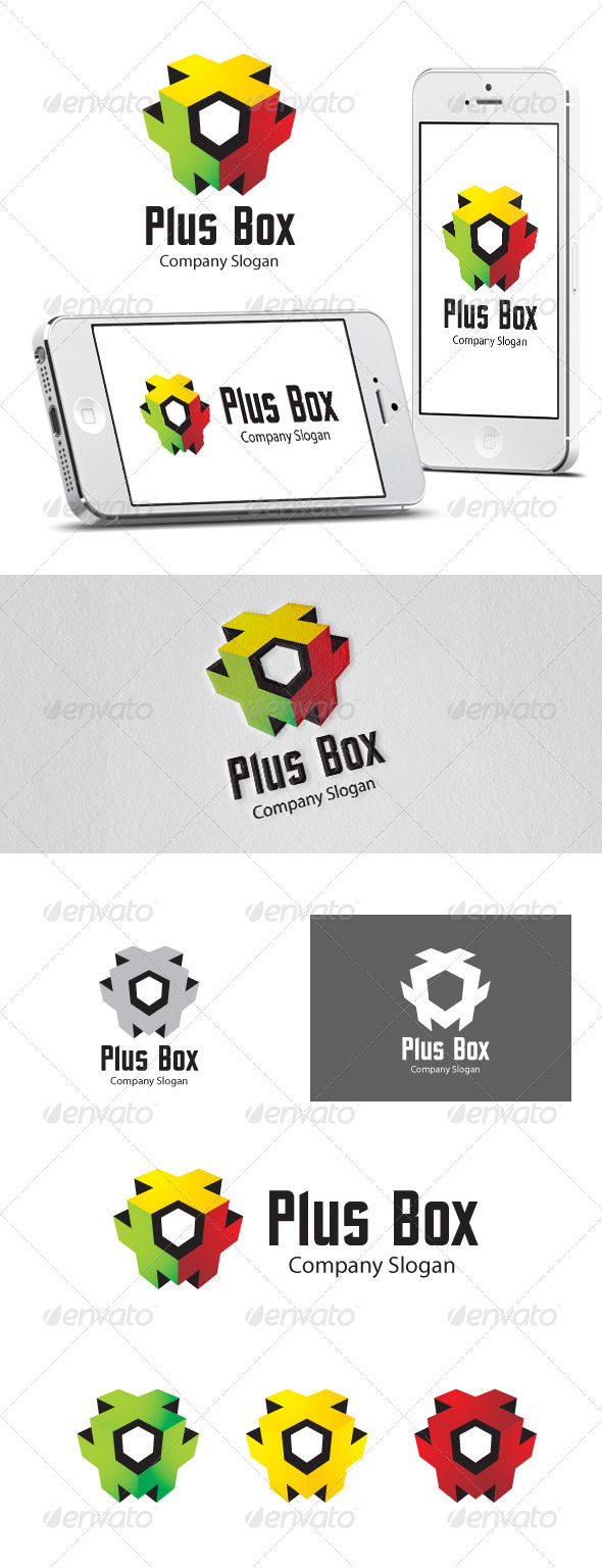 Plus Box Creative Logo - Objects Logo Templates