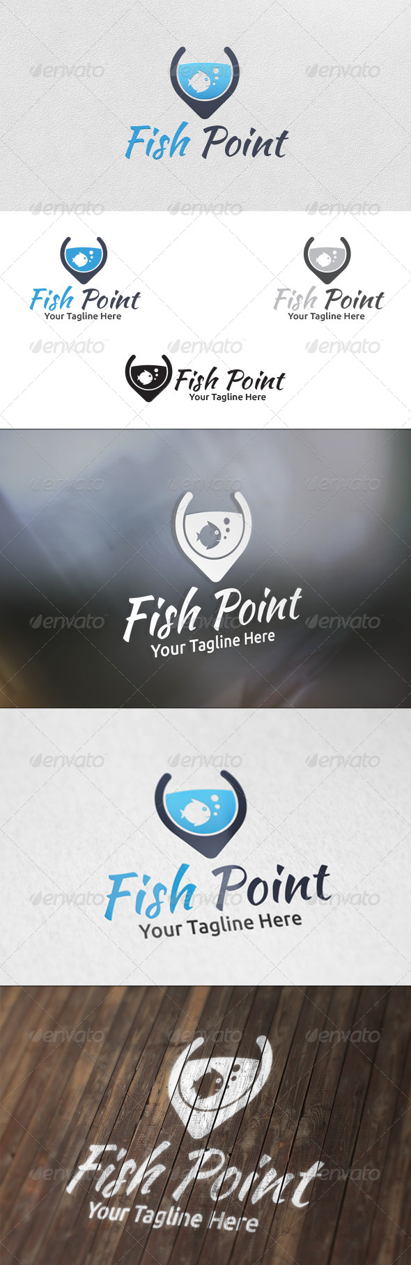 Fish Point - Logo Template - Animals Logo Templates