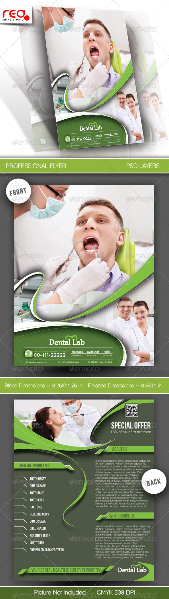 Dental Flyer & Poster Template - Commerce Flyers