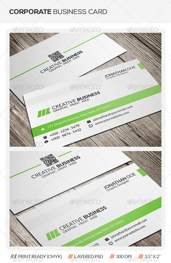Clean Business Card - Corporate Business Cards