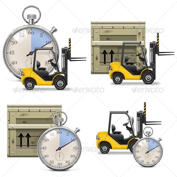 Vector Shipment Icons Set 21 - Industries Business