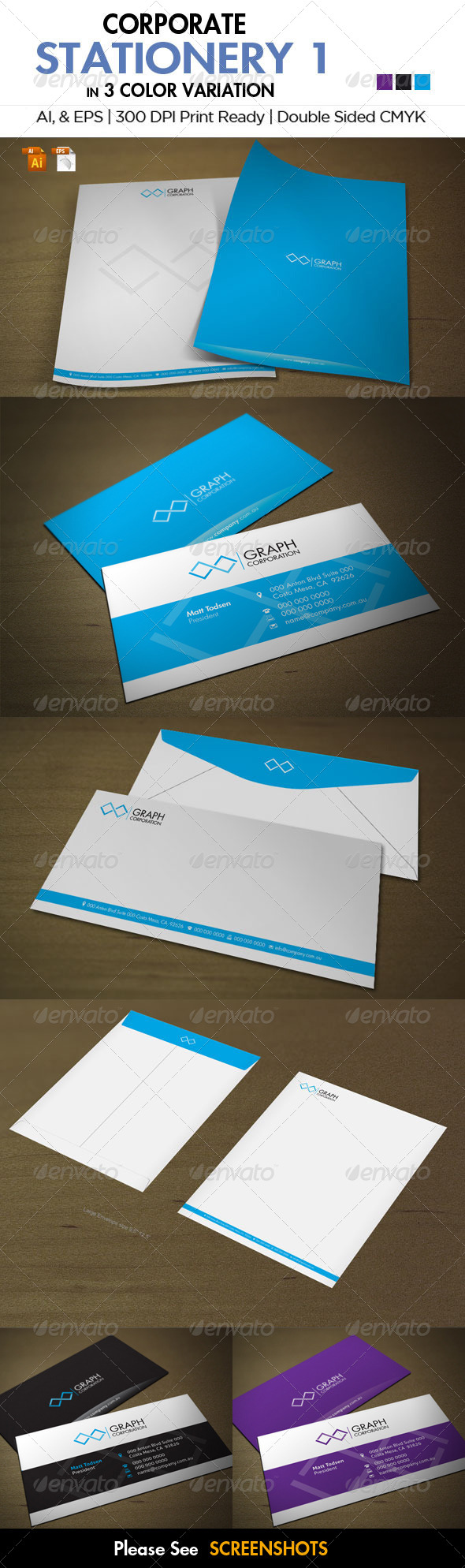Corporate Stationery 1 - Stationery Print Templates