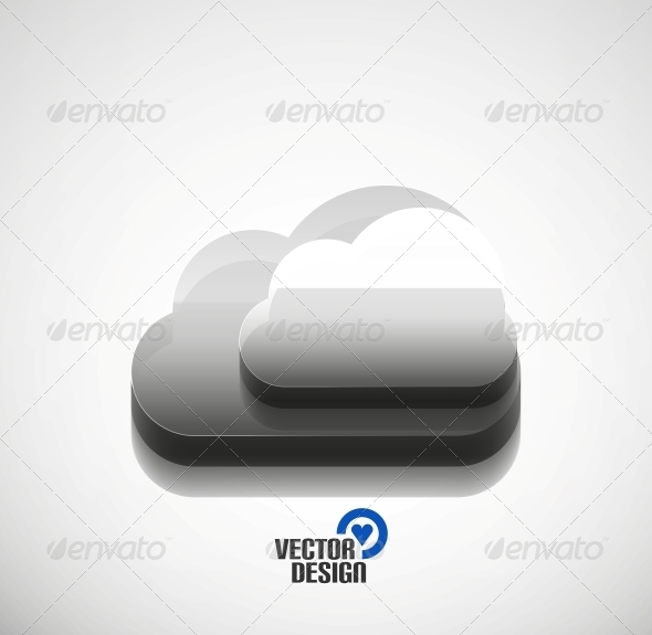 3D Cloud Computing Concept Icon - Web Technology