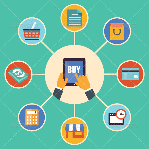 Concept of Internet Shopping - Retail Commercial / Shopping