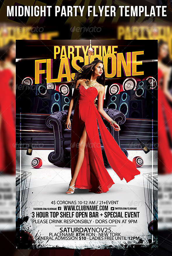 Fasione Party Flyer Template - Events Flyers