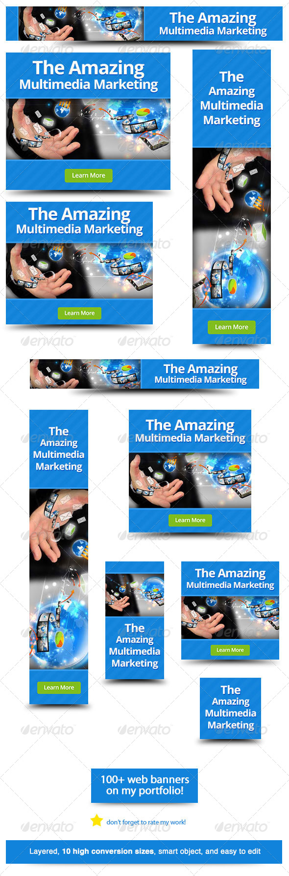 Multimedia Web Banner Design - Banners & Ads Web Elements