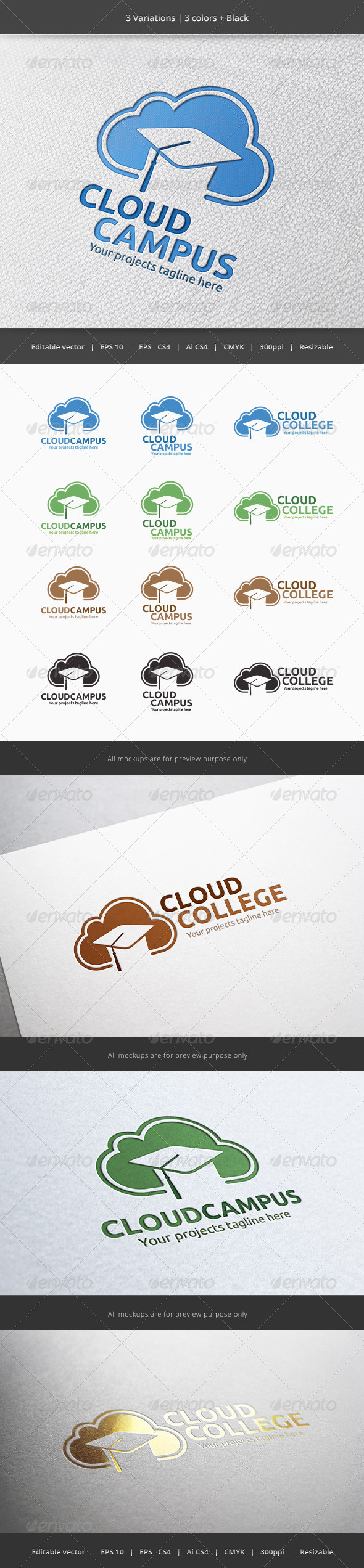 Cloud Campus Logo - Objects Logo Templates