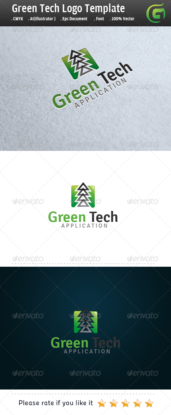 Green Tech App Logo - Symbols Logo Templates