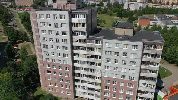 typical multi-storey building of post-Soviet development