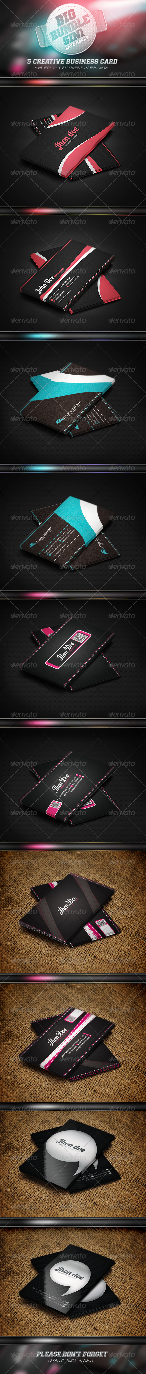 Creative Business Card Big Bundel 5in1 - Creative Business Cards